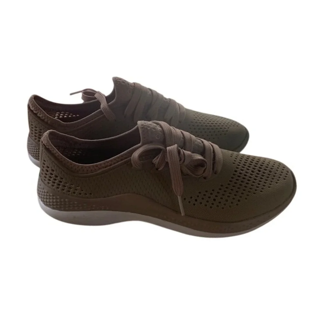 Crocs LiteRide 360 Pacer Sneakers Men's 8 Khaki Mushroom Comfort Walking Shoes